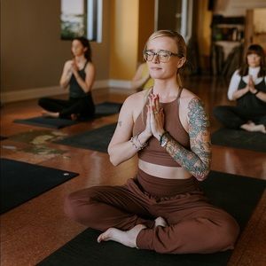 Outfit crop top + legging matching pair • Bohemian • Yoga & Meditation